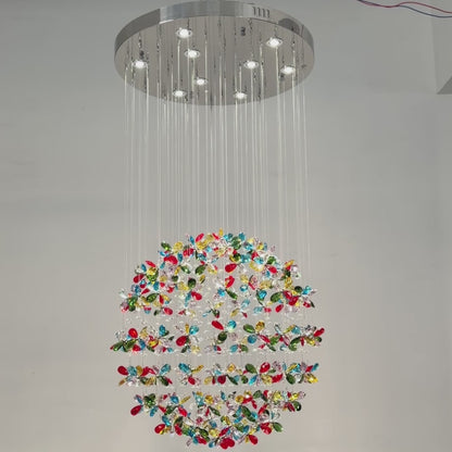 Modern minimalist crystal chandelier, suitable for dining rooms, as a ceiling light or hallway light.