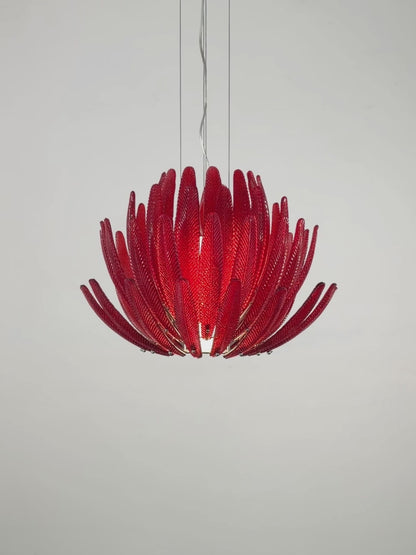 Modern minimalist living room glass pendant light branch shaped crystal light antique bedroom LED light