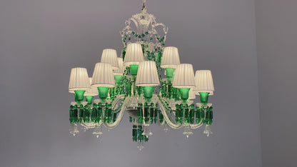 European style candle crystal chandelier villa lamp