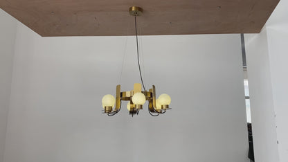 Postmodern glass chandelier