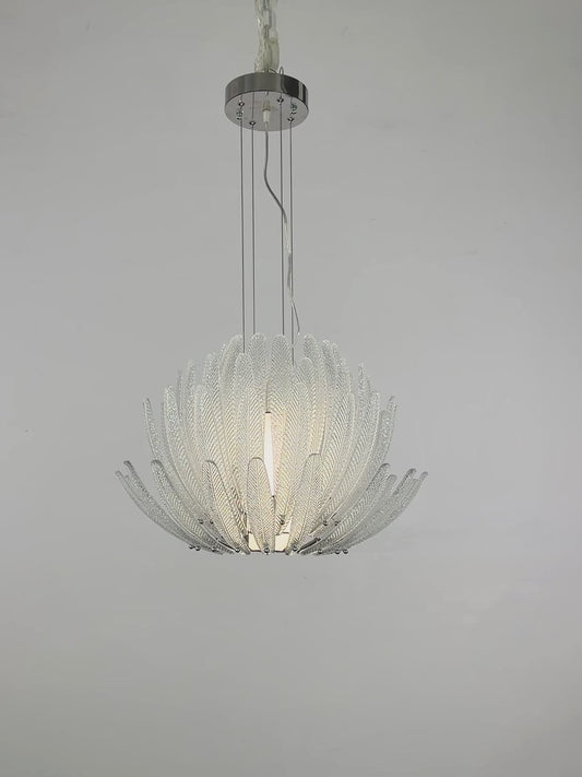 Modern minimalist living room glass pendant light branch shaped crystal light antique bedroom LED light