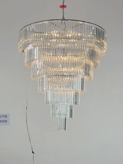 Crystal pendant light living room villa  light luxury pendant light