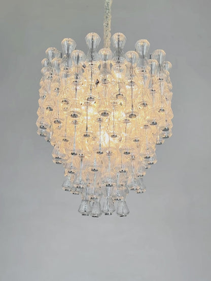 Modern luxury crystal glass chandelier, living room minimalist chandelier