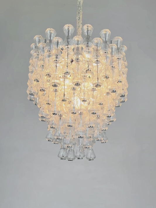 Modern luxury crystal glass chandelier, living room minimalist chandelier