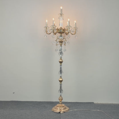 Crystal floor lamp, zinc alloy crystal floor lamp