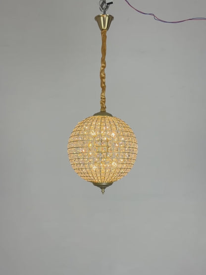 Crystal spherical chandelier living room