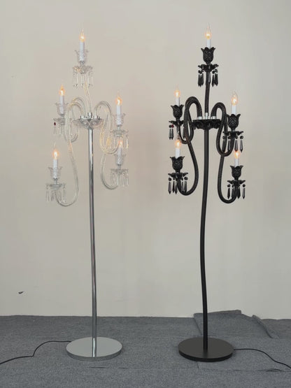 Crystal Floor Lamp | European-Style Crystal Lighting | Living Room Lamp | Villa Lighting