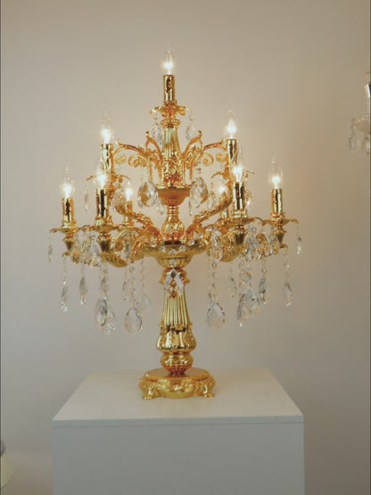 European style crystal table lamp, living room table lamp, villa table lamp, study table lamp