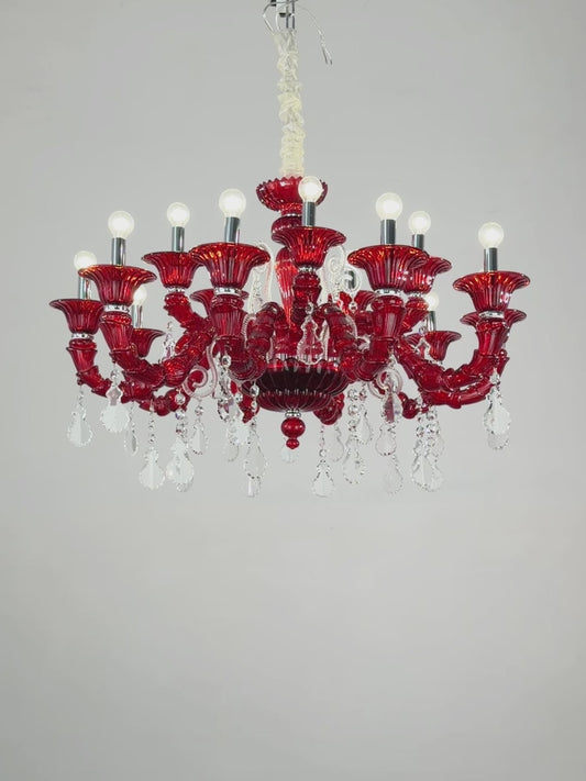 European style living room crystal chandelier dining room luxurious and atmospheric villa lamp French minimalist lighting fixture